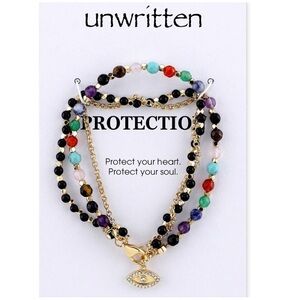 Unwritten Multicolor Beaded Evil Eye Protection Bracelet